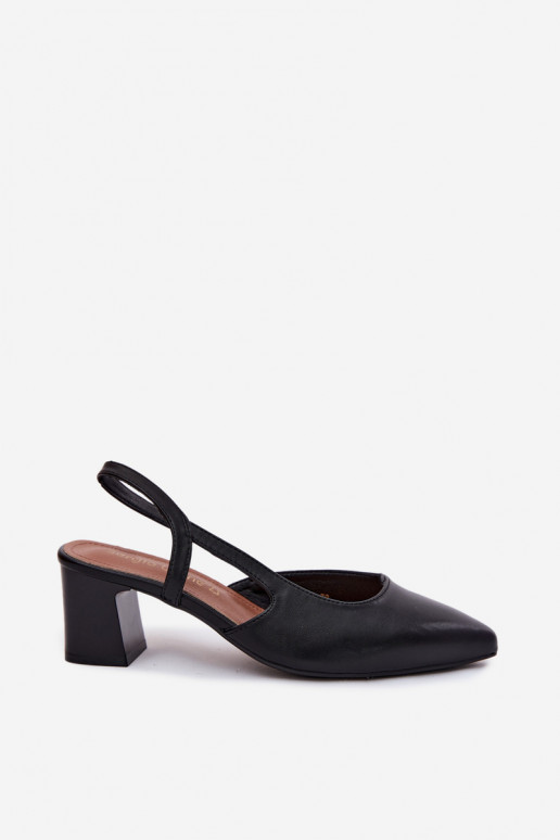 Sandali con tacco da donna Sergio Leone SK472 in colore nero