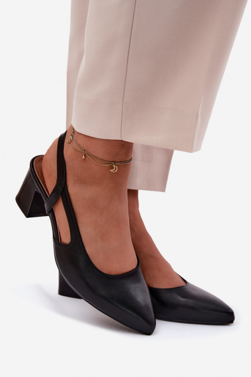 Sandali con tacco da donna Sergio Leone SK472 in colore nero