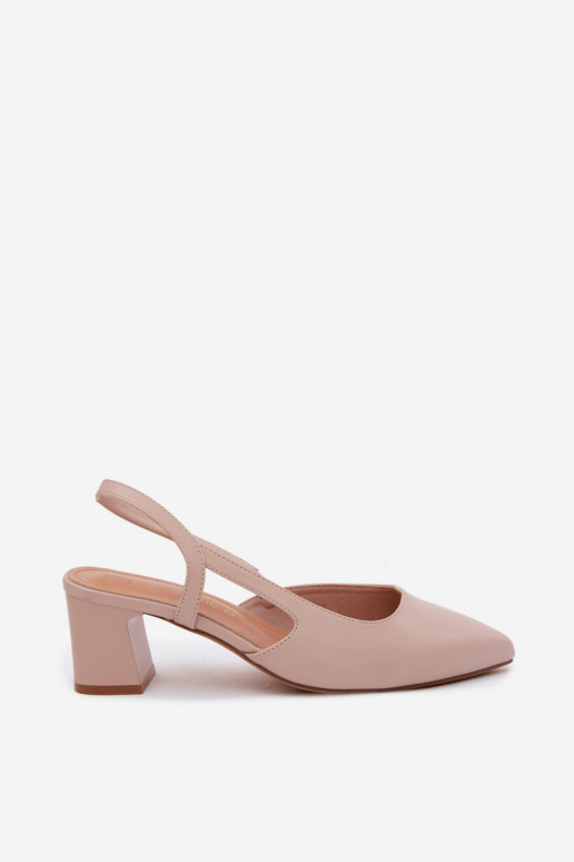 Sandali con tacco da donna Sergio Leone SK472 in colore rosa crema