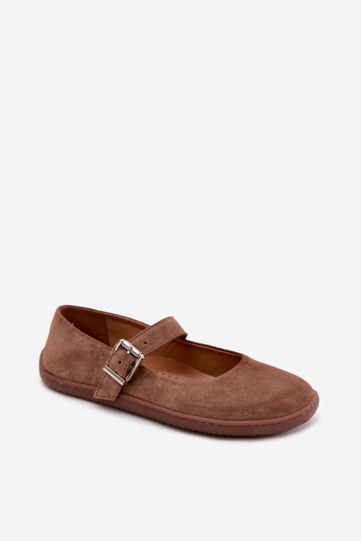 Ballerine Barefoot in ecopelle color marrone Zazoo 316