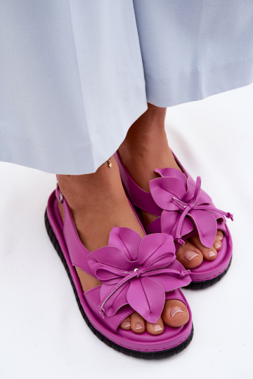 Sandali da donna Femminile Con decorazioni con fioriem Vinceza 66917 colore rosa