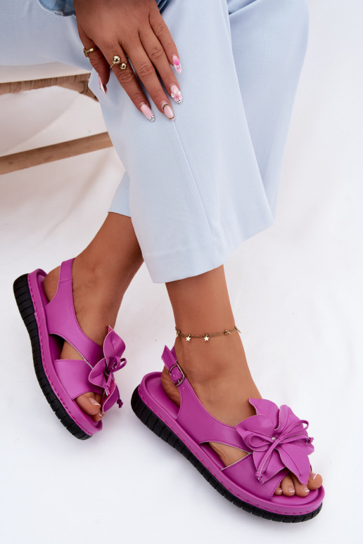 Sandali da donna Femminile Con decorazioni con fioriem Vinceza 66917 colore rosa