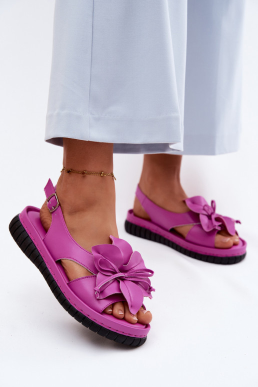 Sandali da donna Femminile Con decorazioni con fioriem Vinceza 66917 colore rosa