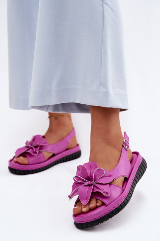 Sandali da donna Femminile Con decorazioni con fioriem Vinceza 66917 colore rosa