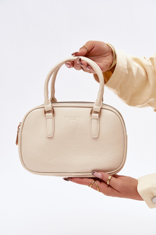 Borsa da viaggio color sabbia brillante in ecopelle Soraya