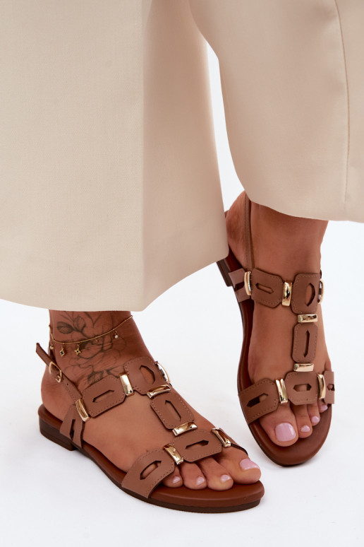 Sandali bassi da donna S.Barski PL61-0903 colore marrone