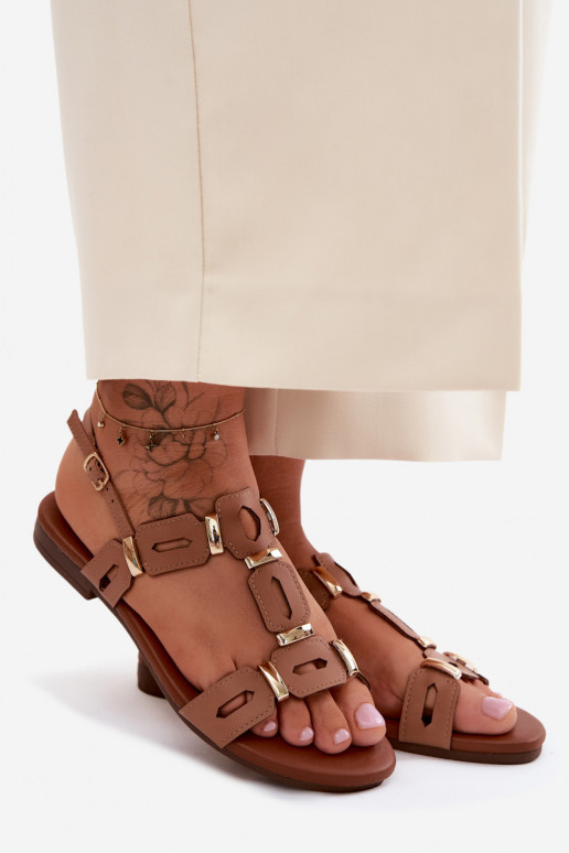 Sandali bassi da donna S.Barski PL61-0903 colore marrone