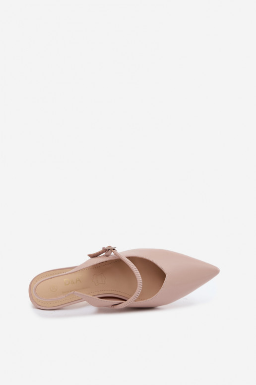 Pelle Scarpe Sandali col tacco alto con cinghie D&A CR61-3046 beige