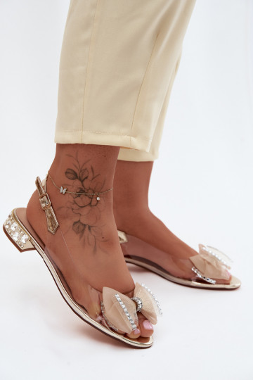 Guardare attraverso sandali con gli occhi lucenti I SiateczkoAą Arco D&A MR61-9004 colore dorato