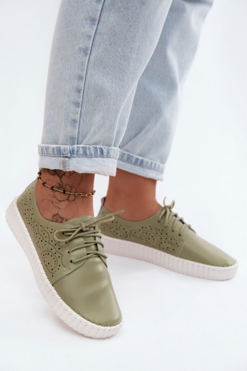Scarpe con elementi in pizzo verdi Pearla 2