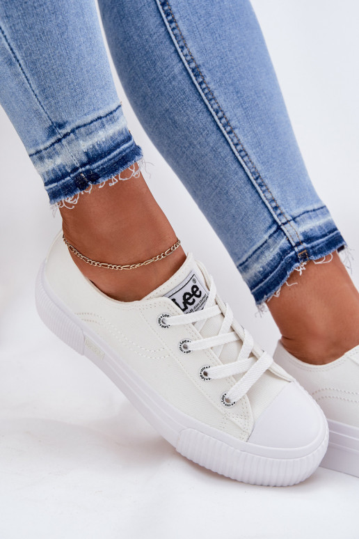 Scarpe casual con piattaforma bianca