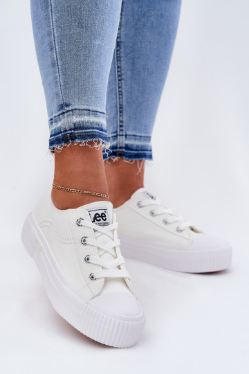 Scarpe casual con piattaforma bianca 2