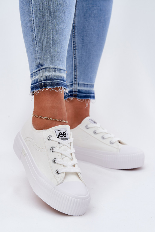 Scarpe casual con piattaforma bianca