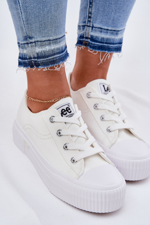 Scarpe casual con piattaforma bianca
