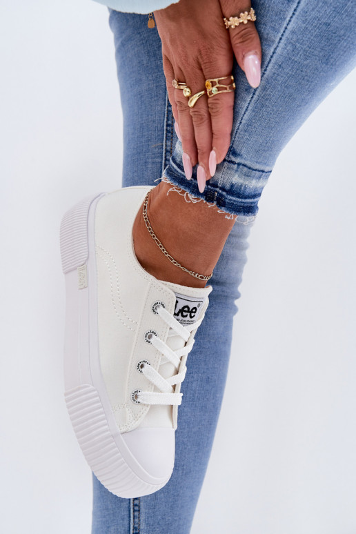 Scarpe casual con piattaforma bianca