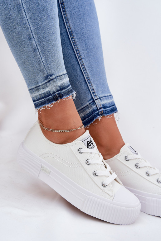 Scarpe casual con piattaforma bianca