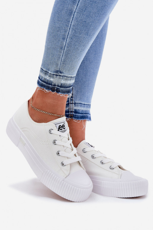 Scarpe casual con piattaforma bianca