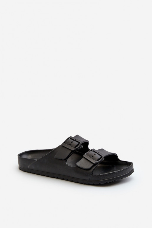 Sandali leggeri da uomo con fibbie in colore nero Avatara