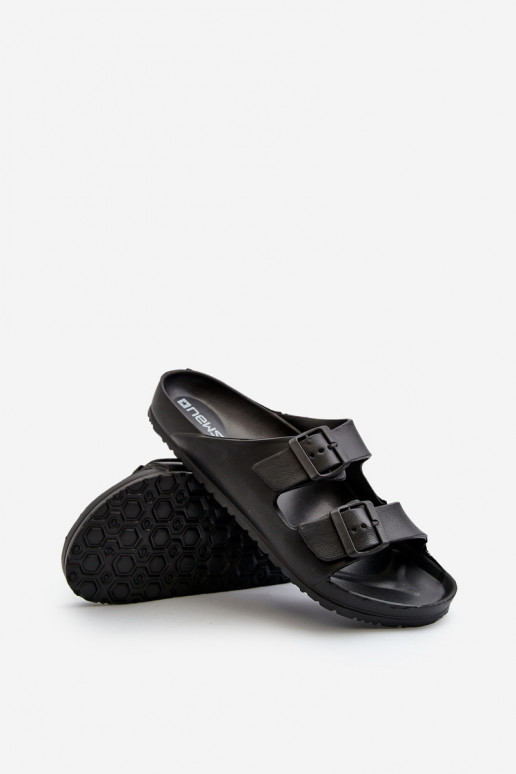 Sandali leggeri da uomo con fibbie in colore nero Avatara