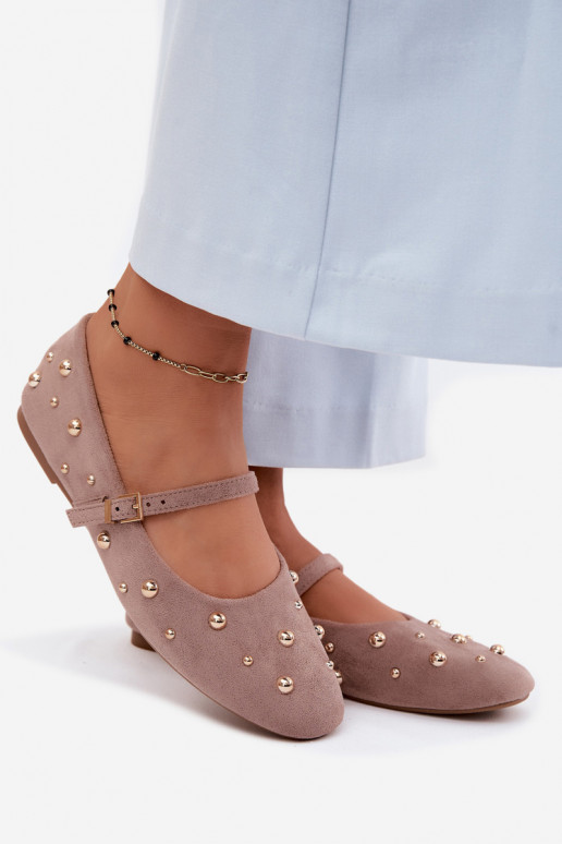 Ballerine Con decorazione I Strisceem beige Cuddly