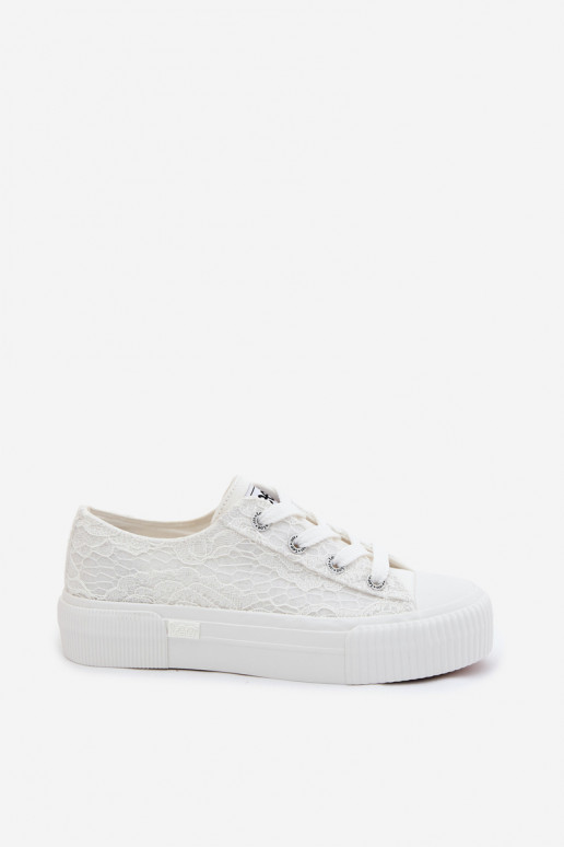 con motivi di pizzo Scarpe per il tempo libero con una piattaforma LEE ISLA LACE INOMEN LOIN 50261003.1FG Colore bianco