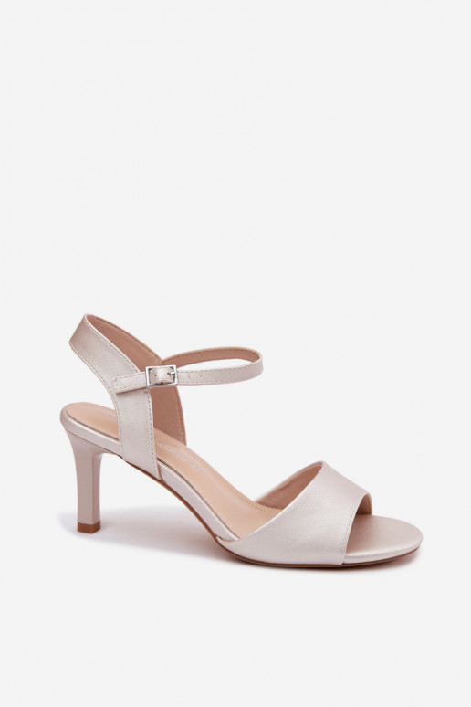 Sandali da donna Abilitato Smukłym Obcasie Sergio Leone SK347 color argento