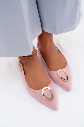 Sandali da donna con tacchi larghi con ornamenti colore rosa Sparkle 2