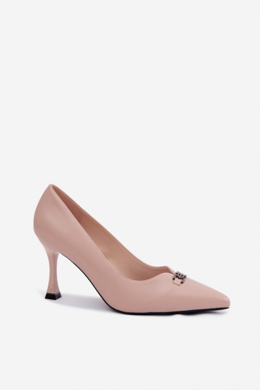scarpe col tacco alto Con decorazioni Detalem Vinceza 62291 beige
