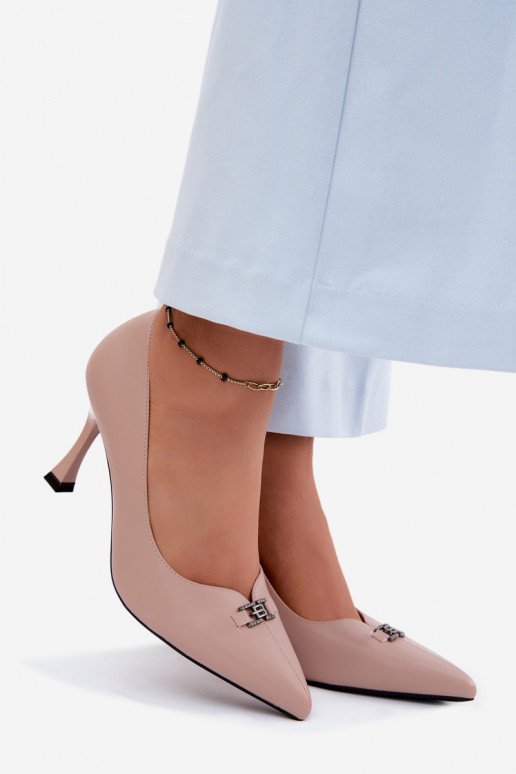scarpe col tacco alto Con decorazioni Detalem Vinceza 62291 beige