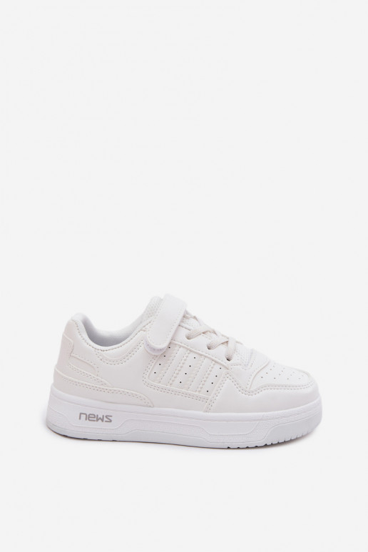 Sneakers per bambini con chiusure adesive bianche Neressa