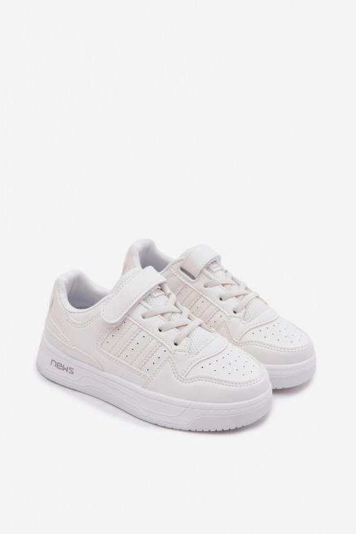 Sneakers per bambini con chiusure adesive bianche Neressa