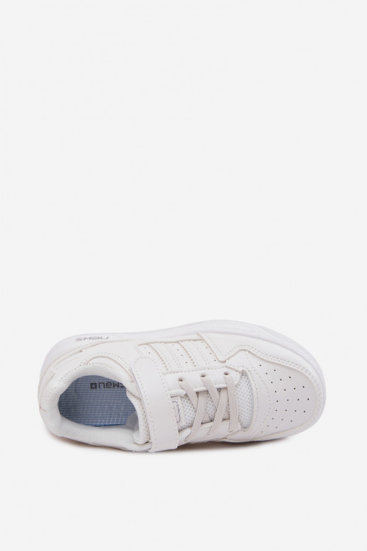 Sneakers per bambini con chiusure adesive bianche Neressa