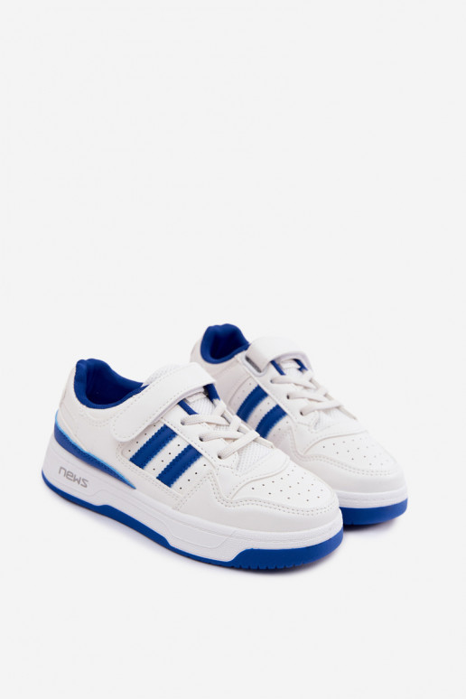 Scarpe modello sneakers Infantile con chiusure adesive Bianco-colore blu Neressa