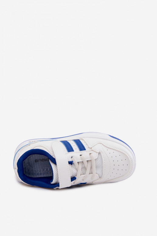 Scarpe modello sneakers Infantile con chiusure adesive Bianco-colore blu Neressa