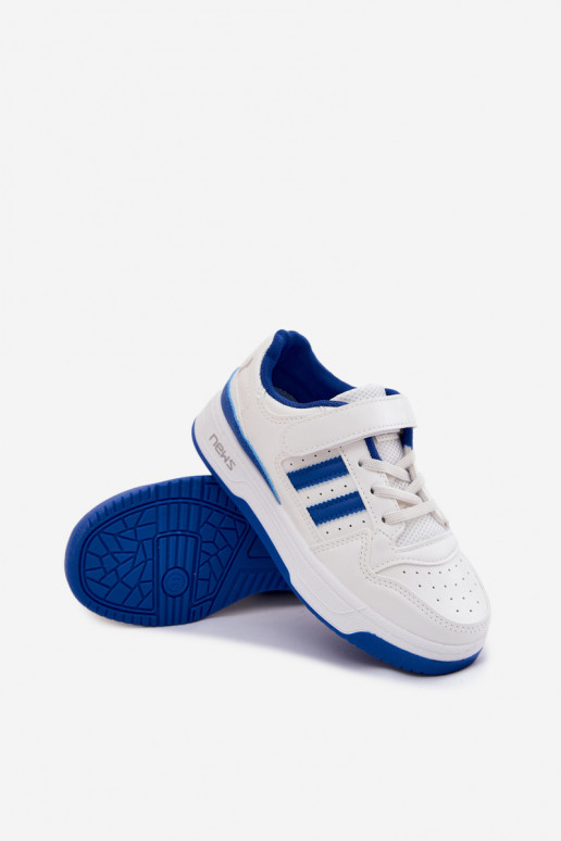 Scarpe modello sneakers Infantile con chiusure adesive Bianco-colore blu Neressa