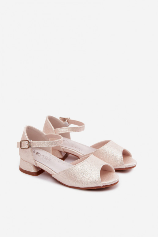 Sandali lucidi Infantile beige Pebble
