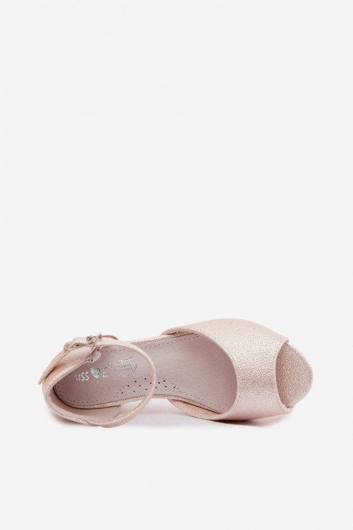 Sandali lucidi Infantile beige Pebble
