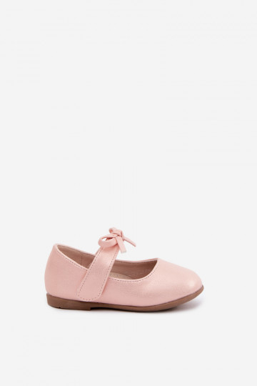 Ballerine per bambini con chiusure adesive e fiocchi rosa Drippy 2