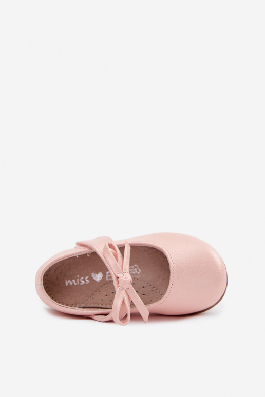 ballerine Infantile con chiusure adesive con nastri colore rosa Drippy