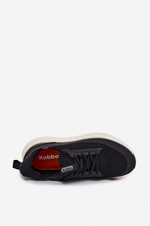 Scarpe sportive da uomo slip-on con piattaforma Kobbo 102421 color nero