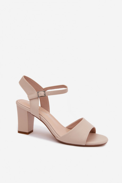 Sandali con tacco alto da donna Sergio Leone SK861 beige