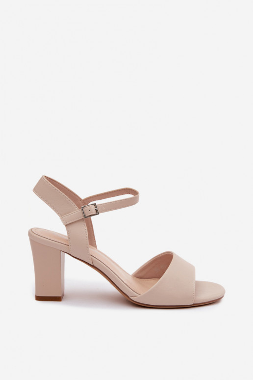 Sandali con tacco alto da donna Sergio Leone SK861 beige