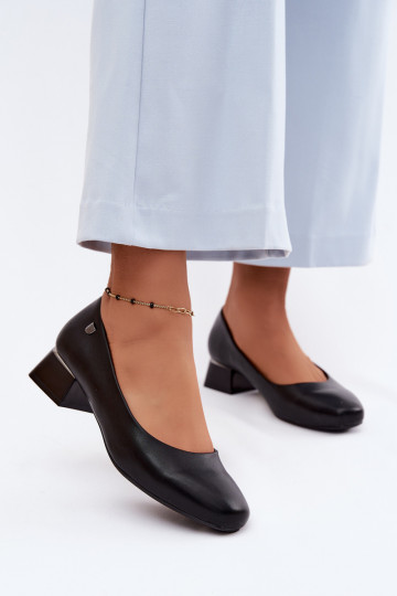 Scarpe con tacco in ecopelle Sergio Leone PB417 color nero 2