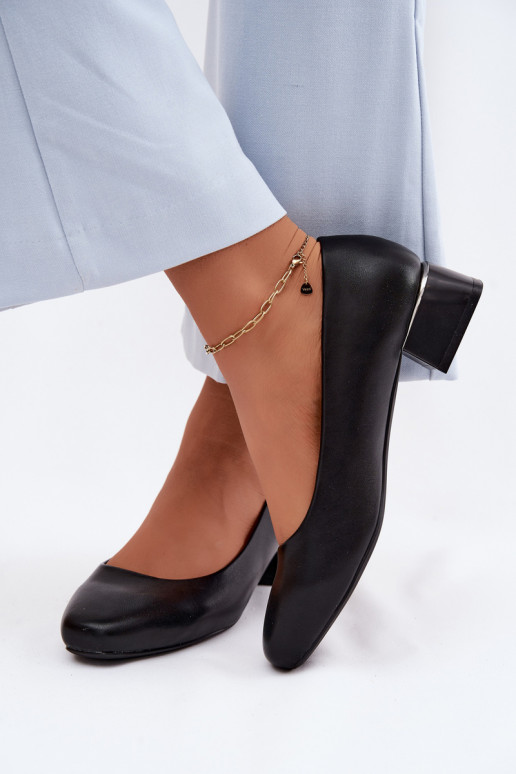Scarpe con tacco in ecopelle Sergio Leone PB417 color nero