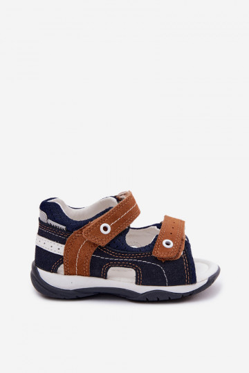 Pelle Sandali in camoscio Per ragazzi Bartek 84408-66 quelli blu-colore marrone 2