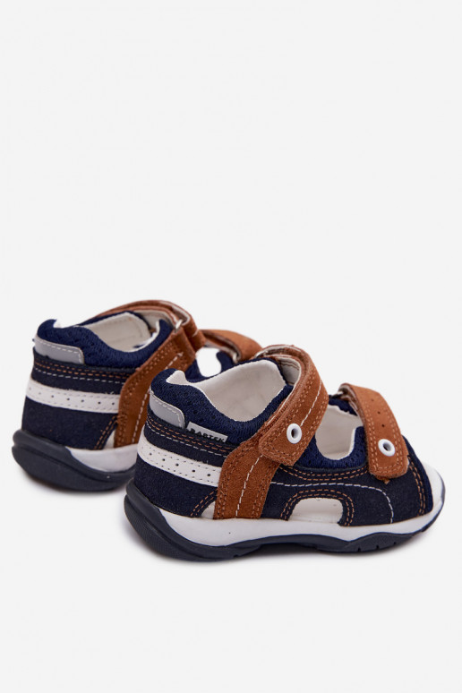 Pelle Sandali in camoscio Per ragazzi Bartek 84408-66 quelli blu-colore marrone
