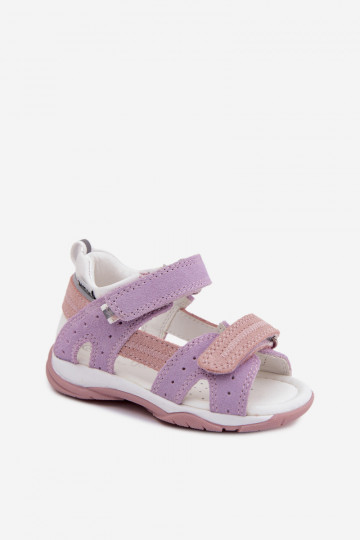 Pelle Sandali in camoscio per bambini Bartek 84409-66 Colore viola