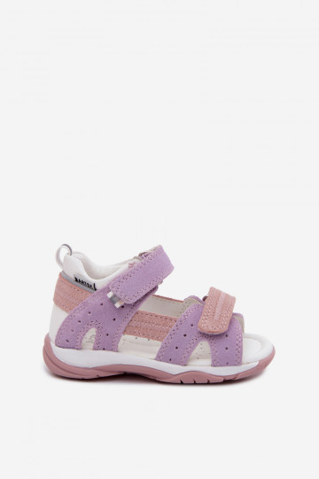 Pelle Sandali in camoscio per bambini Bartek 84409-66 Colore viola 2