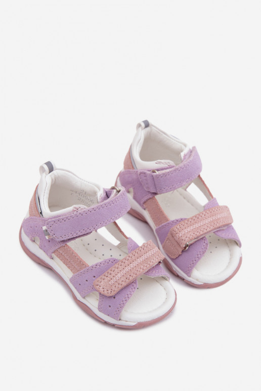 Pelle Sandali in camoscio per bambini Bartek 84409-66 Colore viola