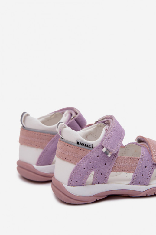Pelle Sandali in camoscio per bambini Bartek 84409-66 Colore viola